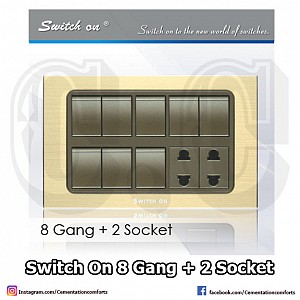 SwitchOn Livo 8 Gang _ 2 Socket