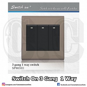 Switch On Vision 3 Gang _ 1 Way